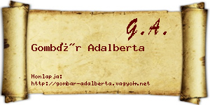 Gombár Adalberta névjegykártya